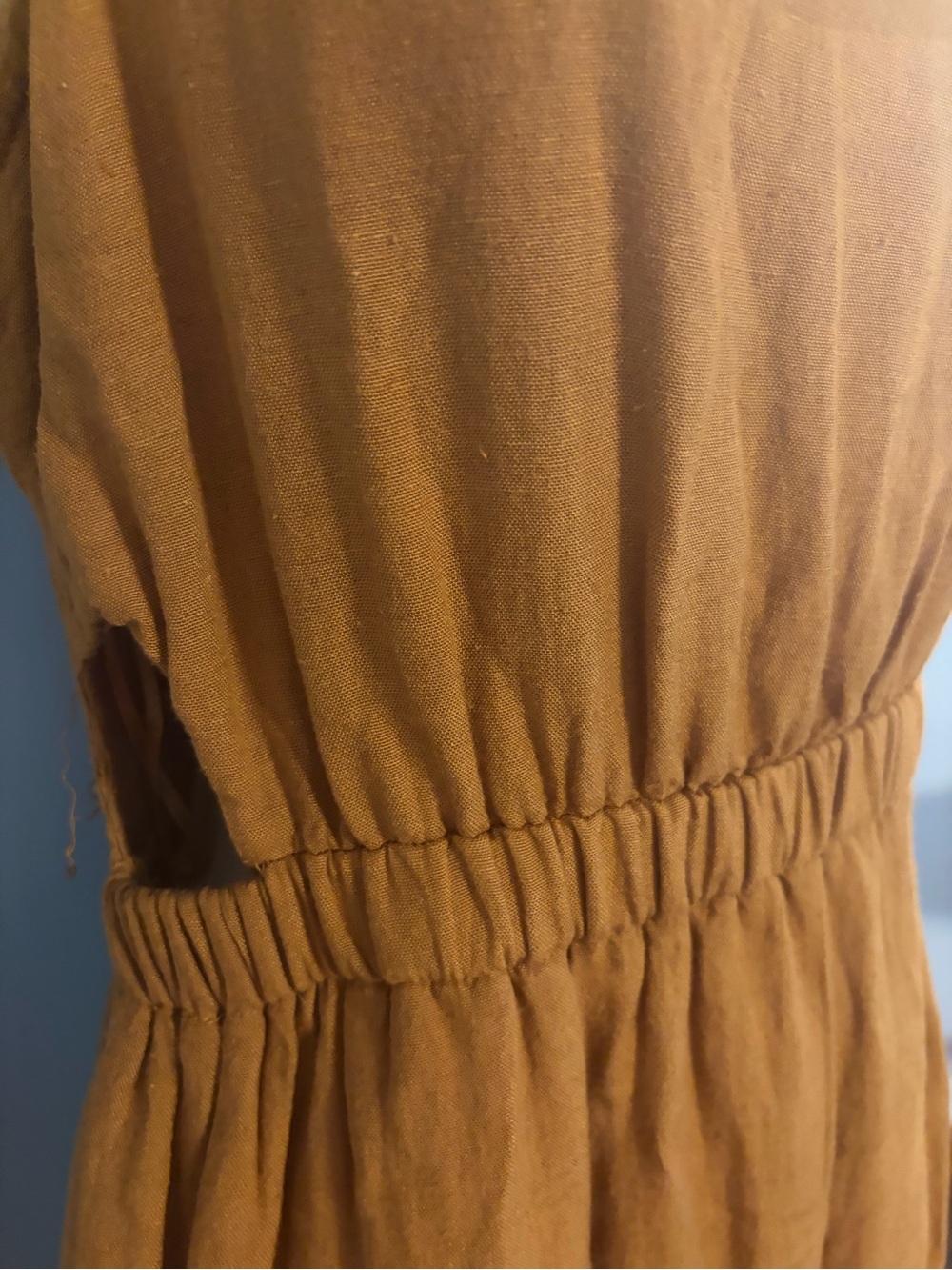 Sincerely Jules Sleeveless Brown Midi Dress with Elastic Waist - Picture 4 of 10